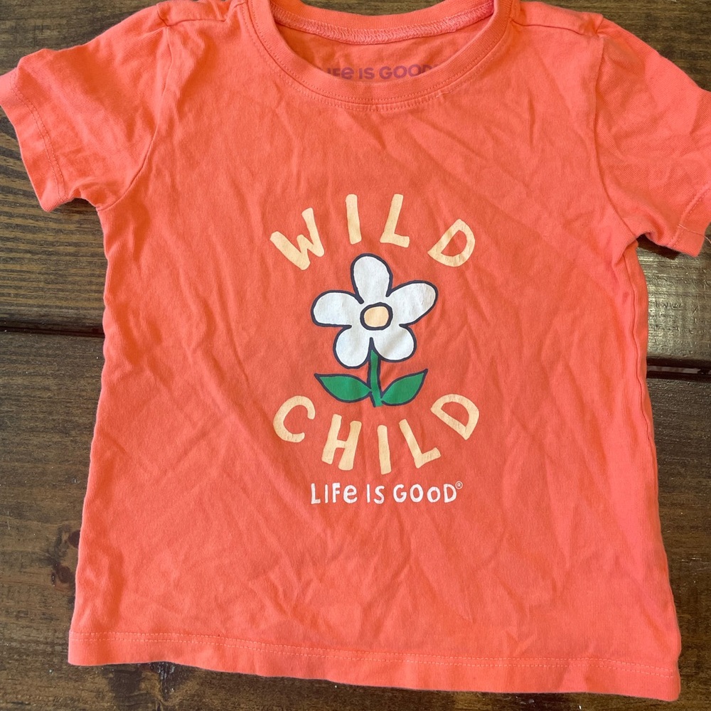 Life is Good Kids Coral T-Shirt 4T